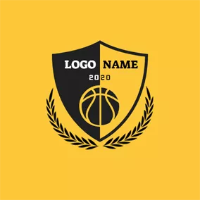 Club Logo Black and Yellow Basketball logo design