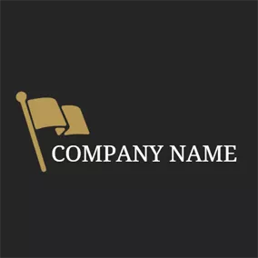 Abstract Logo Black and Yellow Flag logo design