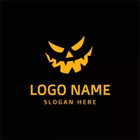 Pumpkin Logo Black and Yellow Pumpkin logo design