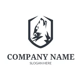 Beast Logo Black Badge and Wolf Head Icon logo design