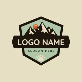 Park Logo Black Banner and Mountain logo design
