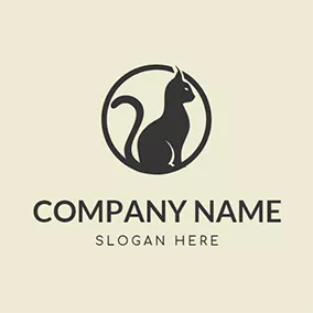 Lynx Logo Black Circle and Adorable Lynx logo design