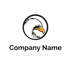 Osprey Logo Black Circle and Osprey Head logo design