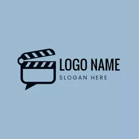 Art - Black Clapperboard  & Film logo design