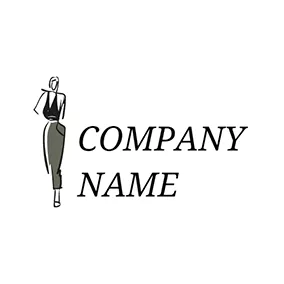 Clothing Logo Black Clothing and Skirt logo design