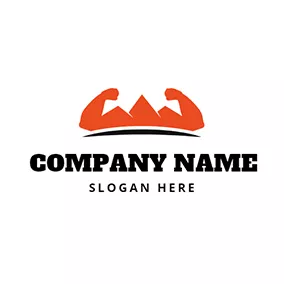 Coach Logo Black Crescent and Orange Sportsman logo design