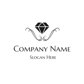 Fashion & Beauty Logo Black Decoration and Diamond logo design