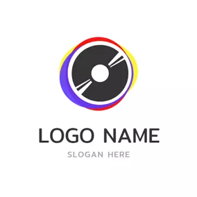 Logotipo Do álbum Black Disc and Edm logo design