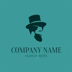 Black Hat and Hipster logo design