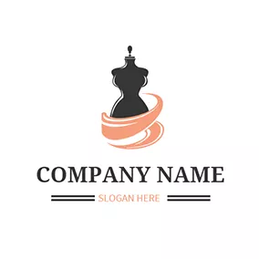 工芸品 ロゴ Black Model Clothing and Sewing logo design