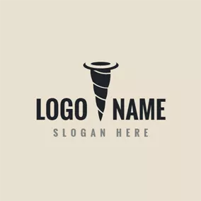 Industrial Logo Black Nail and Tool logo design