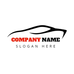 Transportation Logo Black Outlined Car logo design