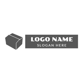 Storage Logo Black Solid Cardboard Box logo design