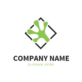 Lizard Logo Black Square and Webbed Lizard Claw logo design