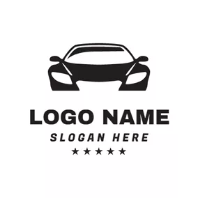 Transportation Logo Black Star and Car logo design