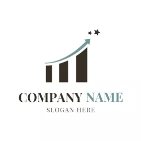 Finance & Insurance Logo Black Stripe and Star logo design
