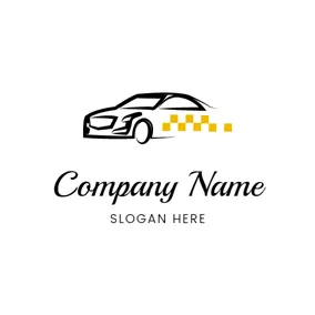 Transportation Logo Black Taxi Model logo design