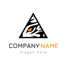 動物園logo Black Triangle and Brown Eye logo design
