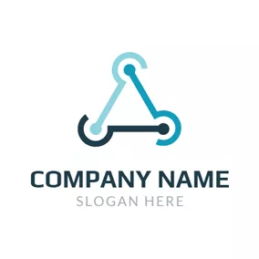 Science & Technology Logo Blue and Black Lines logo design