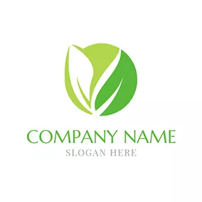 Herbal Logo Blue and Green Herbal Medicine logo design
