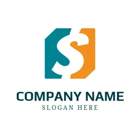 Finance & Insurance Logo Blue and Orange Dollar logo design