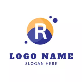 Letter Logo Blue and Orange Letter R logo design