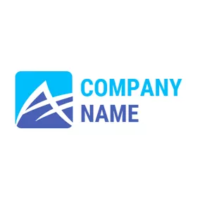 Letter Logo Blue and Purple Letter A logo design