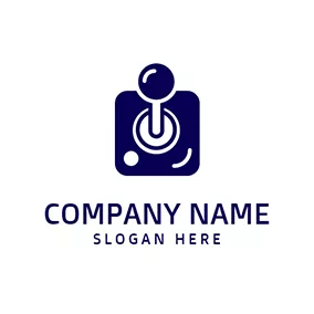 Gaming - Blue & White Game Joystick logo design