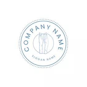 Jeans Logo Blue and White Jeans logo design