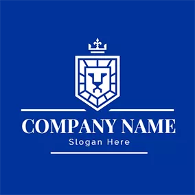 Lord Logo Blue and White Lion logo design