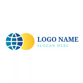 Finance & Insurance Logo Blue and Yellow Earth logo design