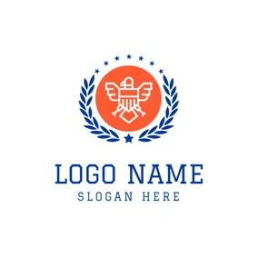 Election Logo Blue Branch and Yellow Circle logo design