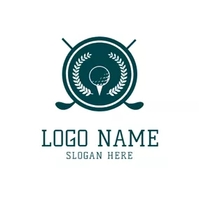 Club Logo Blue Brassie and White Golf logo design