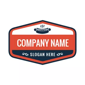 Catering Logo Blue Casserole and Colorful Signboard logo design