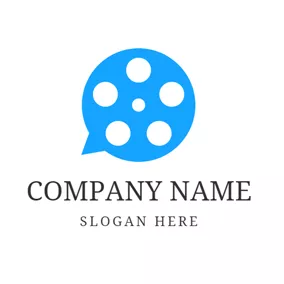 Theatre Logo Blue Circle and Cinefilm logo design