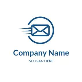 Mail Logo Blue Circle and Letter logo design