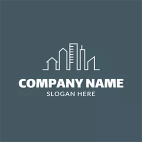 Life Logo Blue Geometry and Building logo design