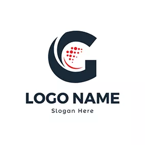 Letter Logo Blue Letter G and White Golf logo design