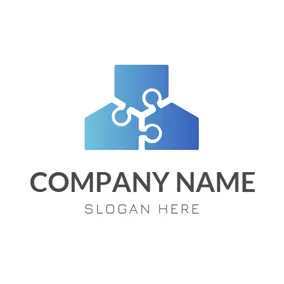 Logótipo Marketing Blue Model and White Ornament logo design