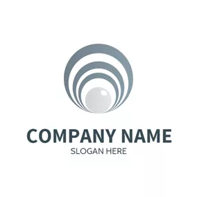 Pearl Logo Blue Oval and Shiny Pearl logo design