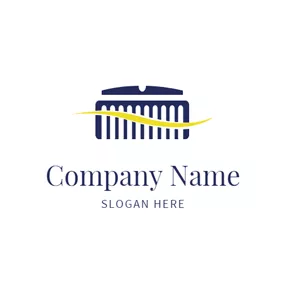 Razor Logo Blue Razor and Comb logo design