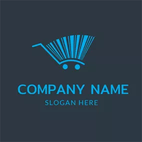 Cargo Logo Blue Shopping Cart logo design
