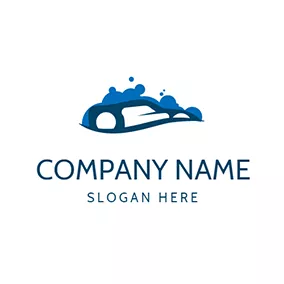Soap Logo Blue Soap and Black Car Wash logo design