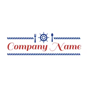 Fork Logo Blue Spoon and Fork logo design