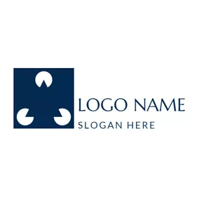 Gaming - Blue Square & Cute Mouth logo design