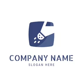 Salt Logo Blue Square and Kitchenware logo design