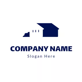 Storage Logo Blue Thicket and Warehouse logo design