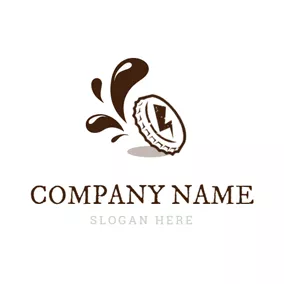 Soda Logo Bottle Cap and Brown Soda logo design