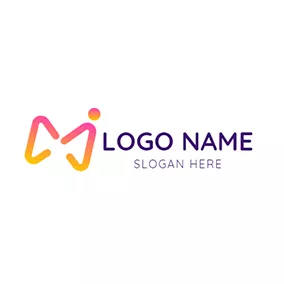 Mj Logo Bowknot Simple Letter M J logo design