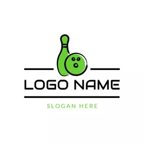Bowling Logo Bowling Pin and Bowling logo design